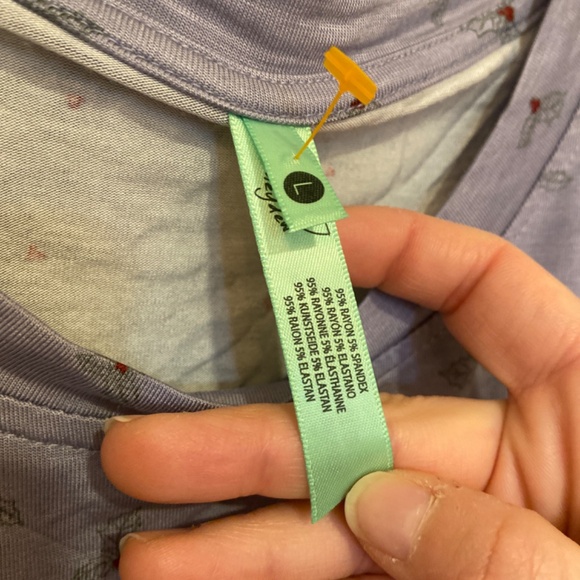 New HONEYDEW INTIMATES 2 PIECE PJ’s PAJAMAS WINTER SKY HOLLY MISTLETOE SZ L XMAS - Picture 5 of 11